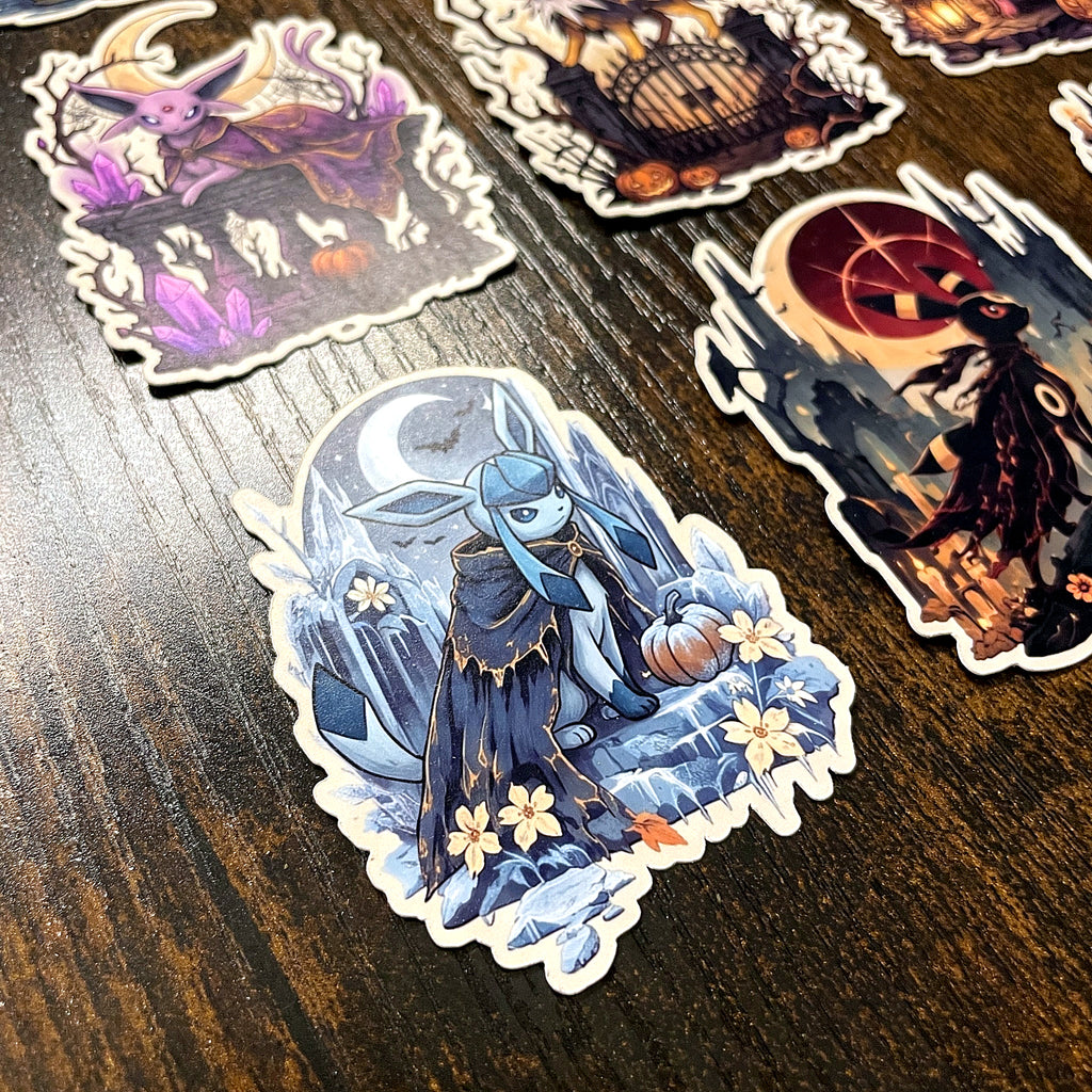 Eeveelution Gothic Halloween Sticker Bundle