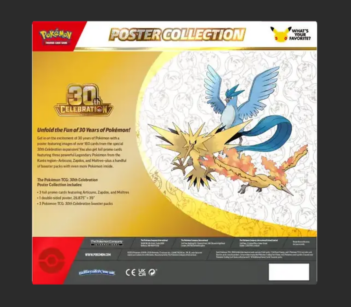 Pokemon 30th Celebration Poster Collection Case (Unsealed)