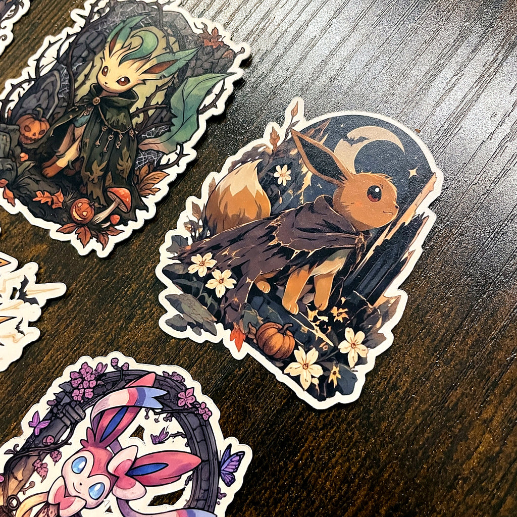 Eeveelution Gothic Halloween Sticker Bundle
